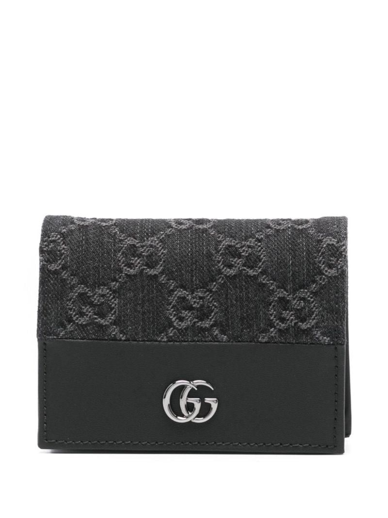 Black Gg Supreme Denim Wallet