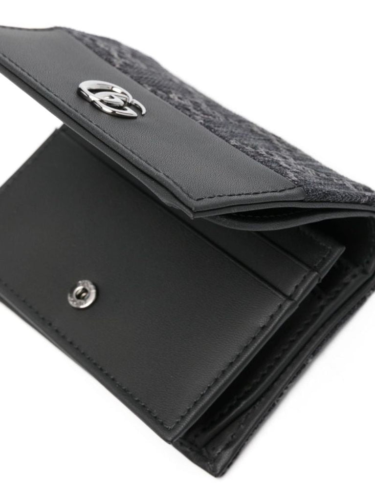 Black Gg Supreme Denim Wallet