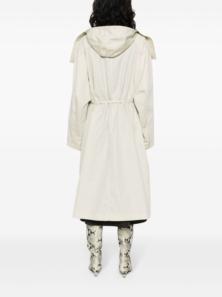 Neutral Oversize-flap Trench Coat