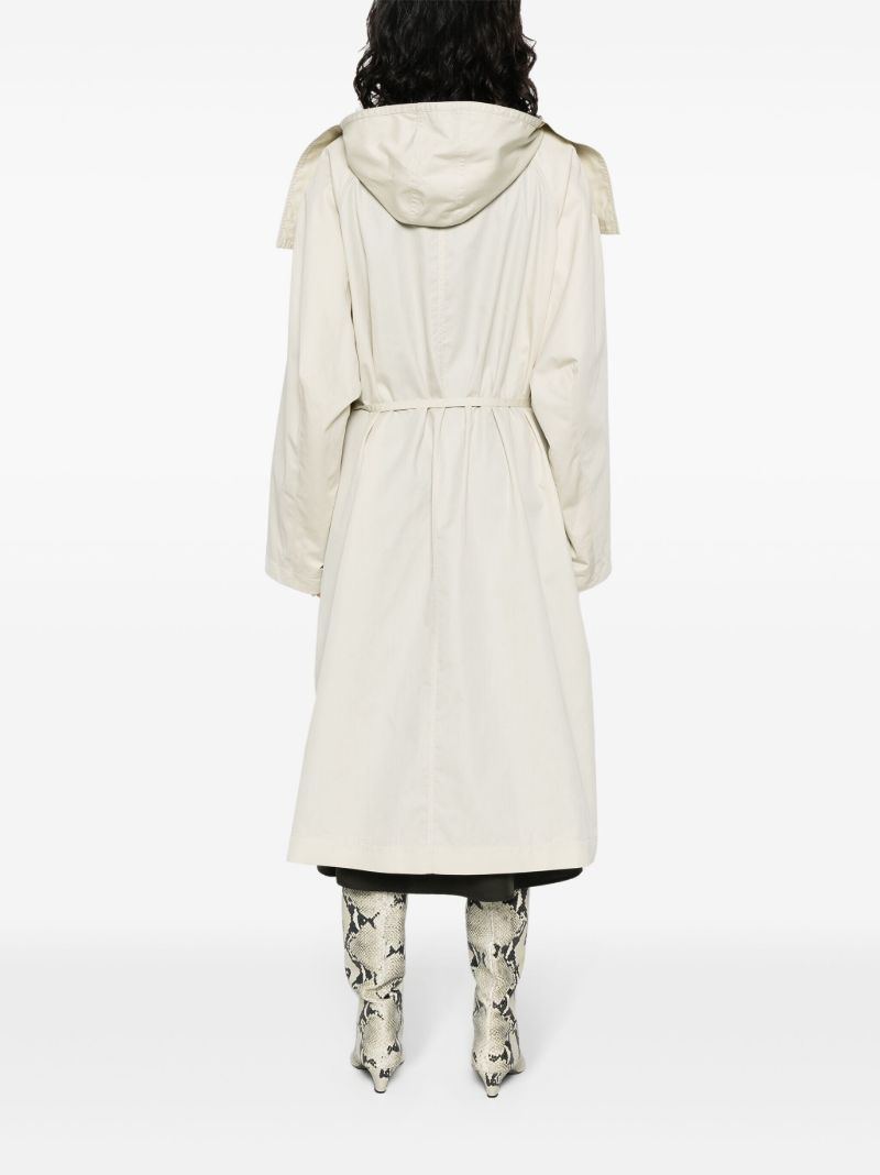 Neutral Oversize-flap Trench Coat