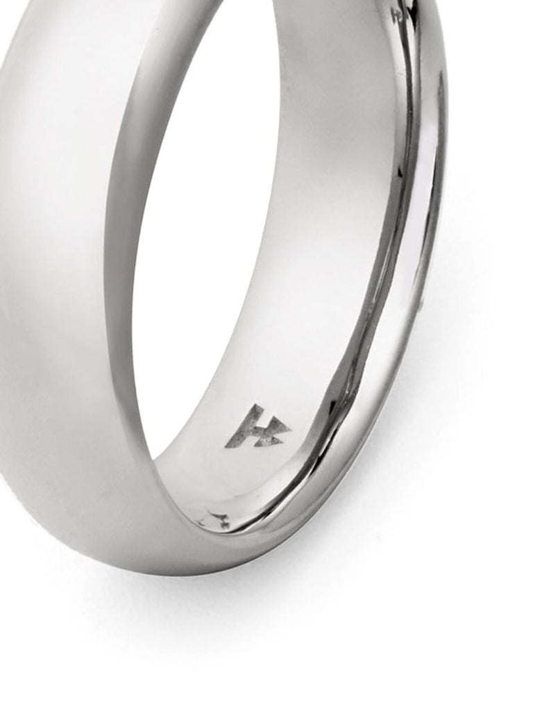 White Rhodium Plated Classic Band Ring