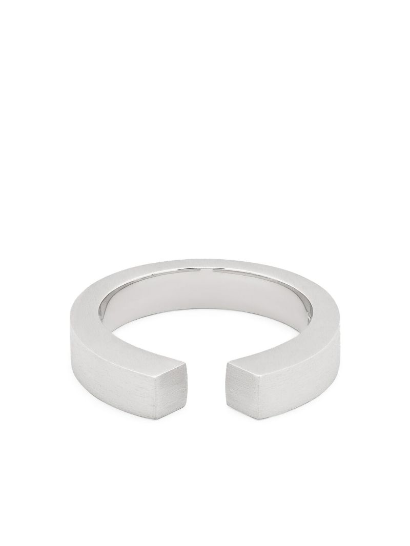 White Rhodium Plated Split Ring