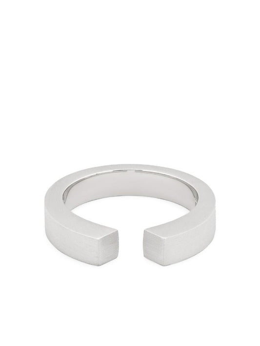 White Rhodium Plated Split Ring
