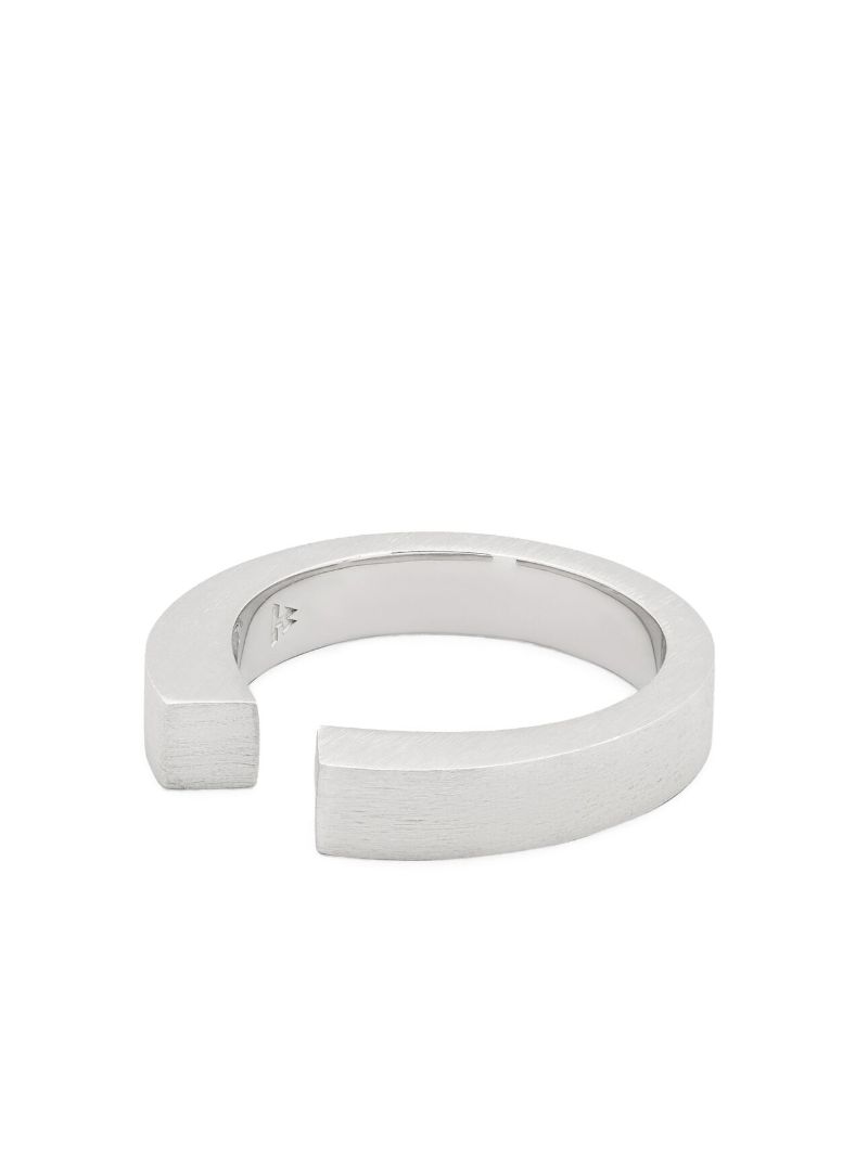 White Rhodium Plated Split Ring