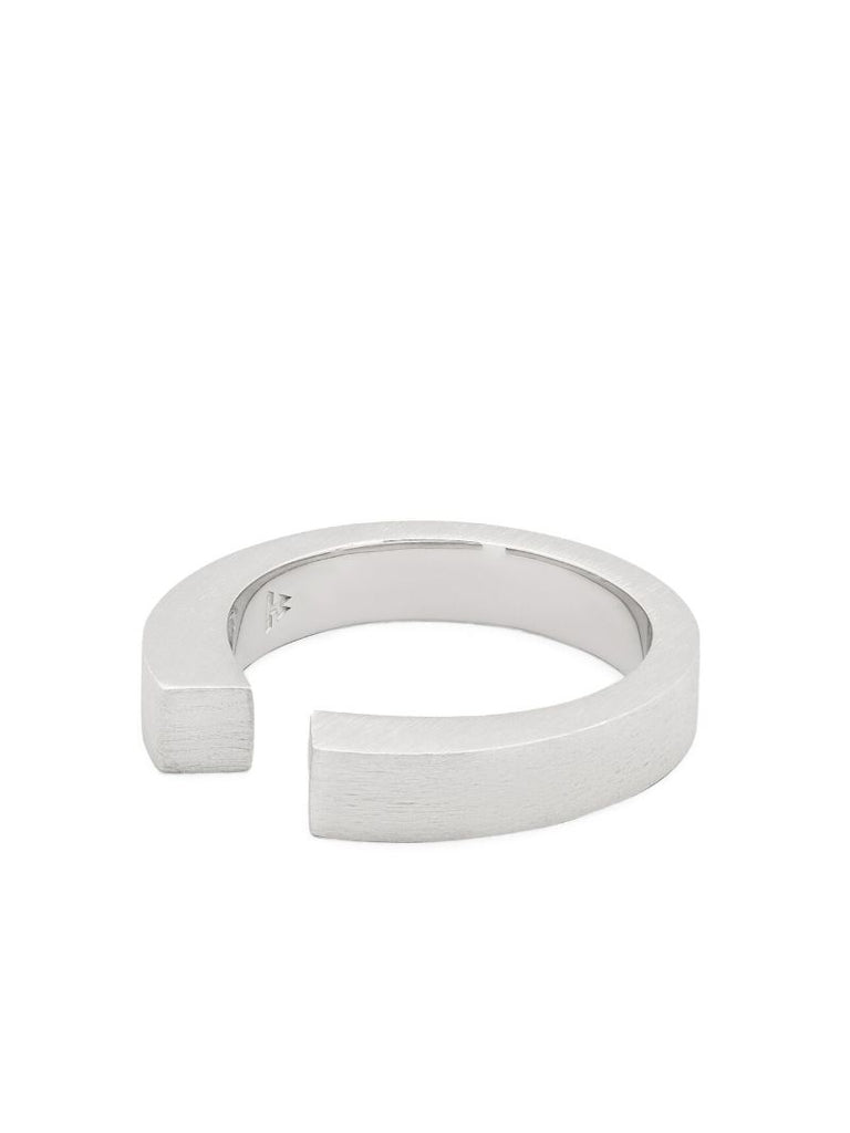 White Rhodium Plated Split Ring