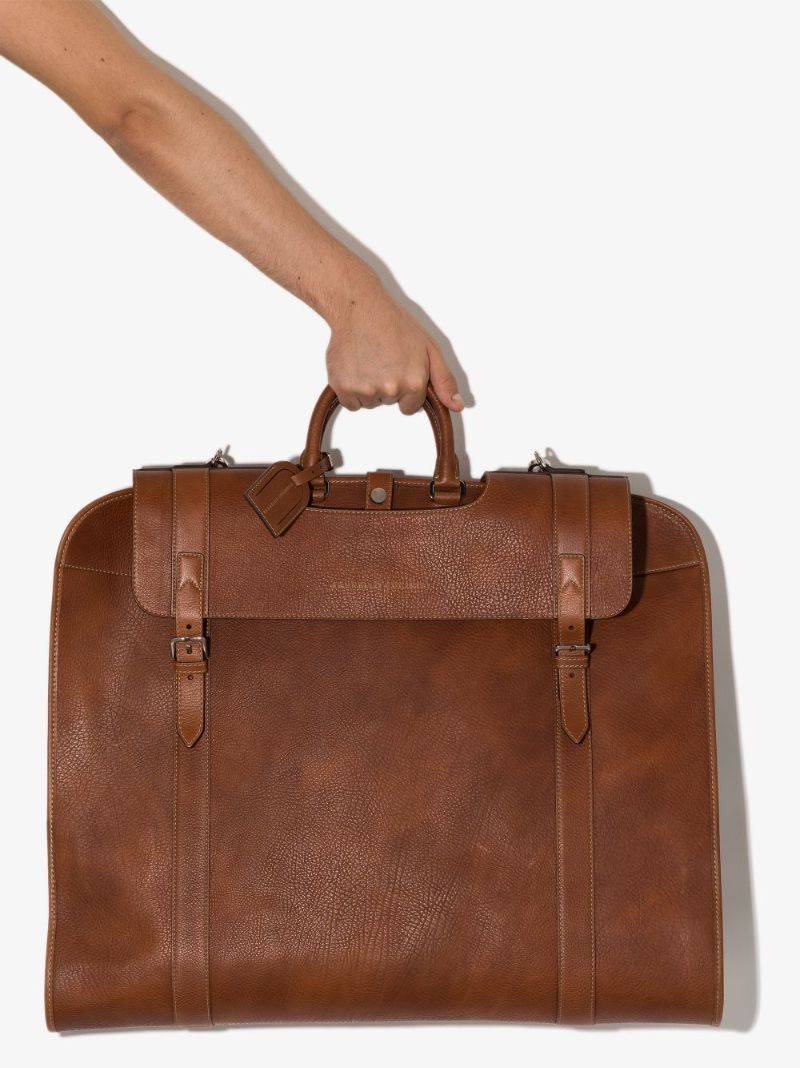 Brown Travel Leather Suit Cover