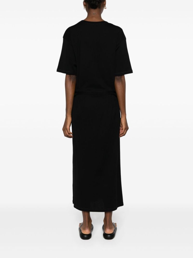 Black Belted T-shirt Dress
