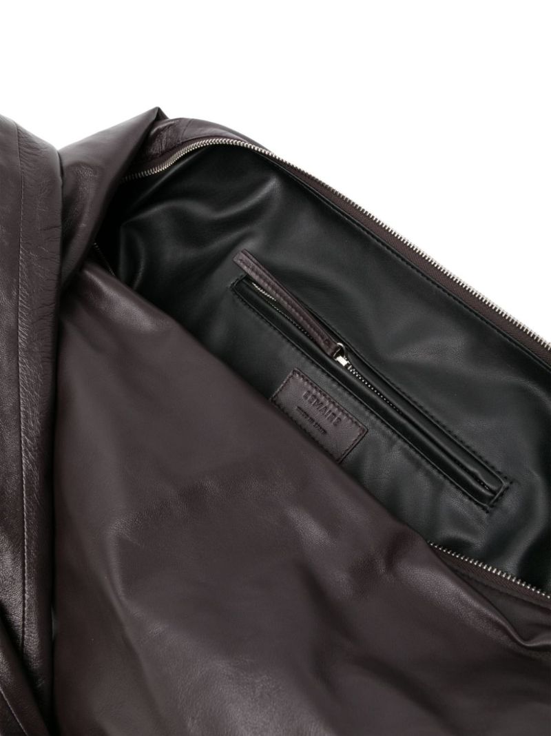 Brown Scarf Leather Shoulder Bag