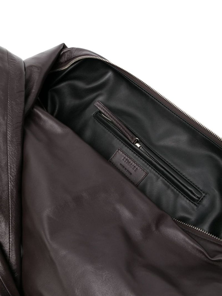 Brown Scarf Leather Shoulder Bag