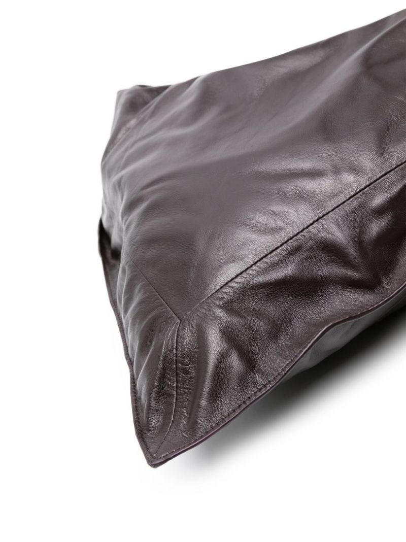 Brown Scarf Leather Shoulder Bag