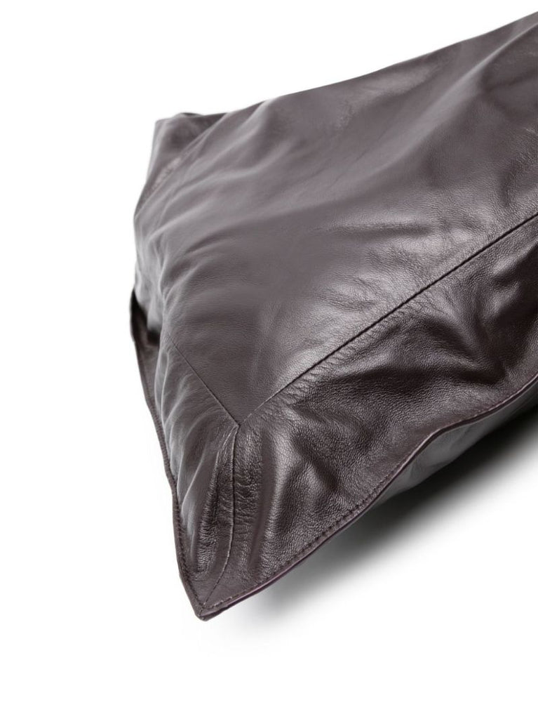 Brown Scarf Leather Shoulder Bag