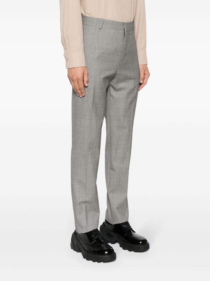 Grey Wool Tailored Trousers