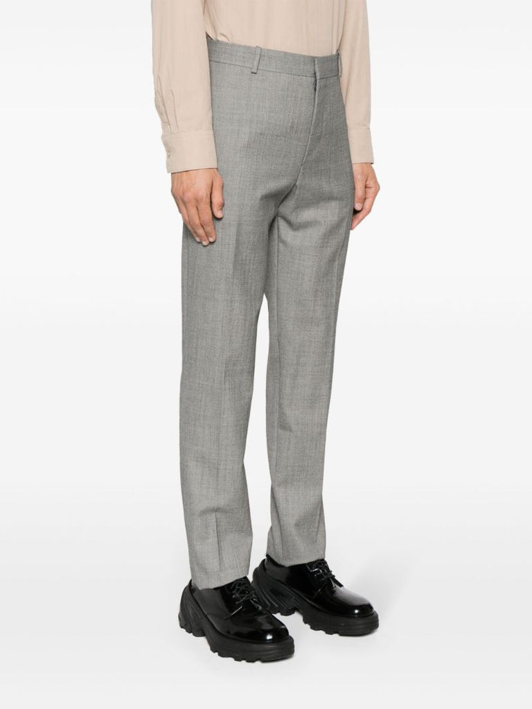 Grey Wool Tailored Trousers
