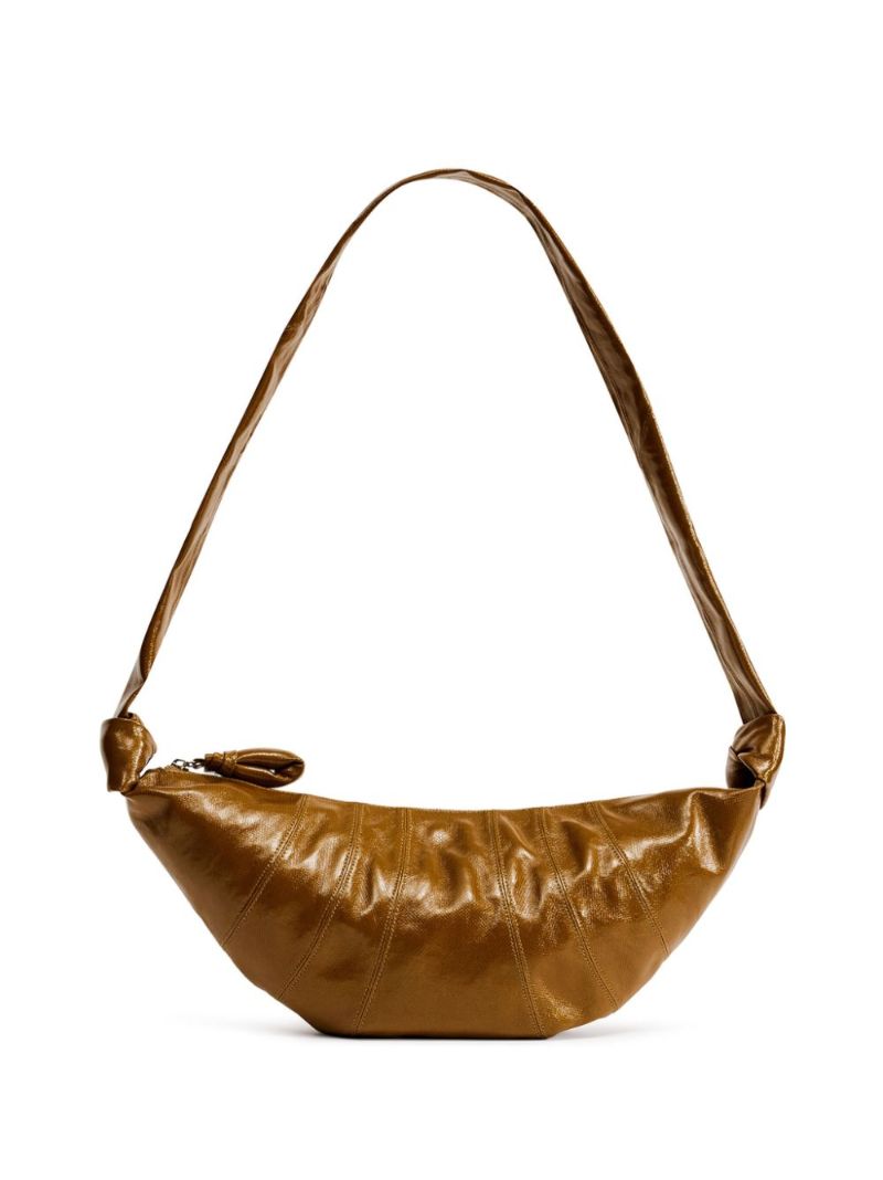 Brown Medium Croissant Shoulder Bag