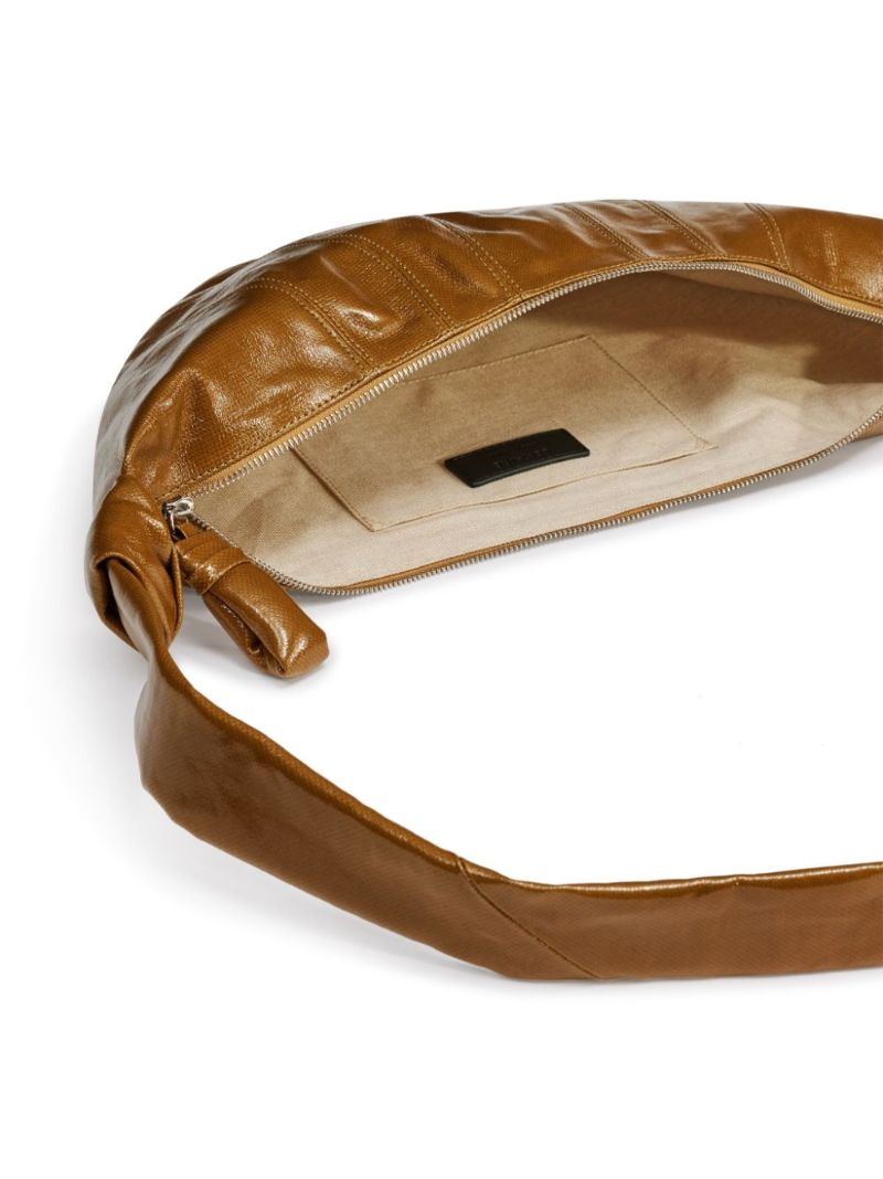 Brown Medium Croissant Shoulder Bag