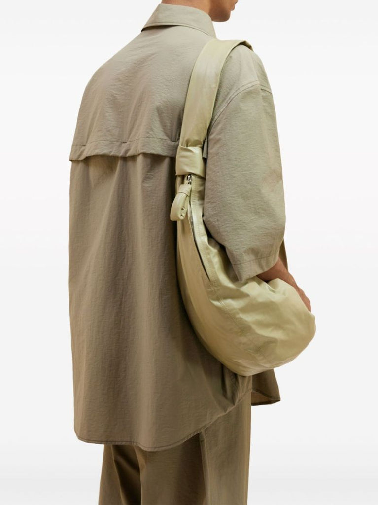Neutral Medium Soft Croissant Shoulder Bag