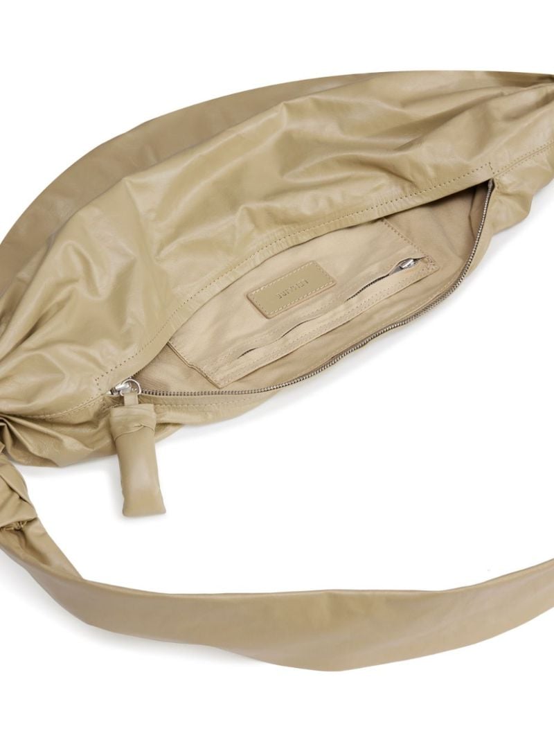 Neutral Medium Soft Croissant Shoulder Bag