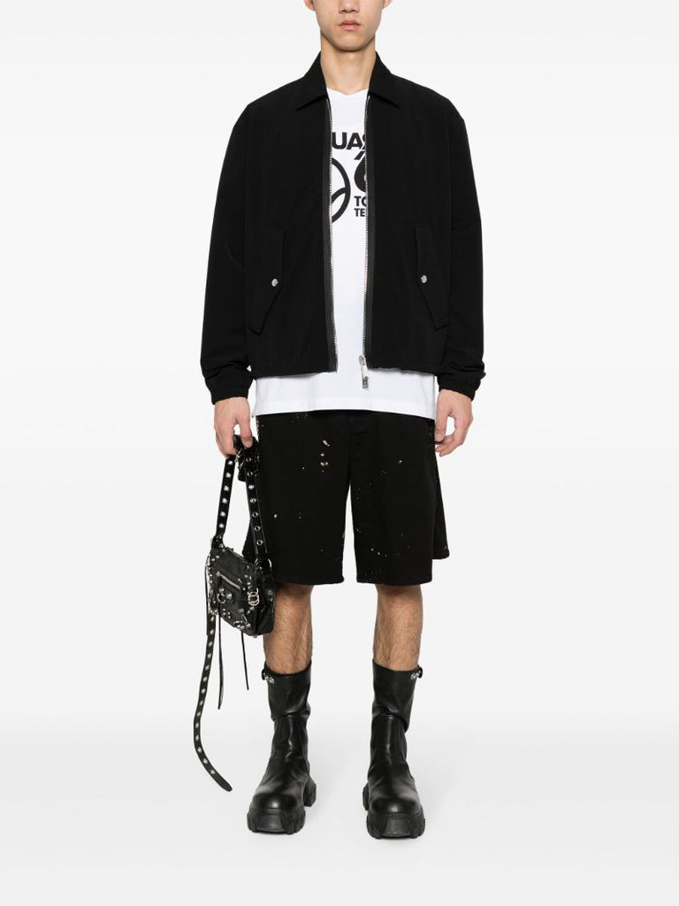 Black Padded Bomber Jacket
