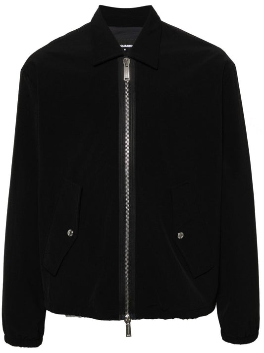 Black Padded Bomber Jacket
