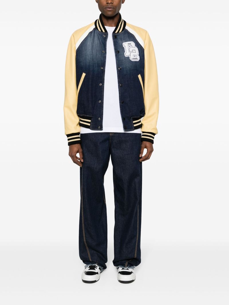 Blue Street College Panelled Bomber Jacket