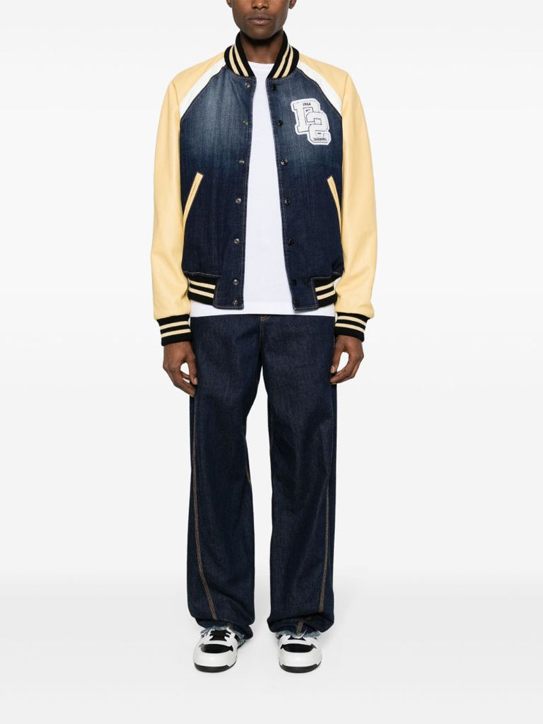 Blue Street College Panelled Bomber Jacket