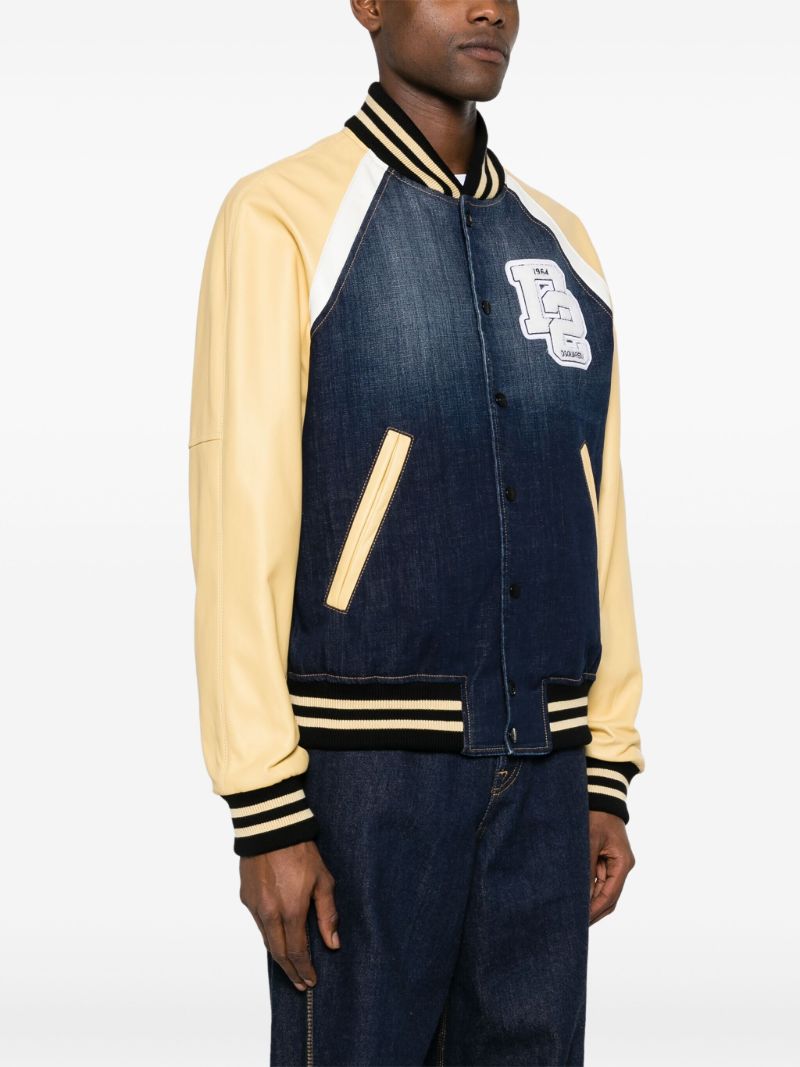 Blue Street College Panelled Bomber Jacket