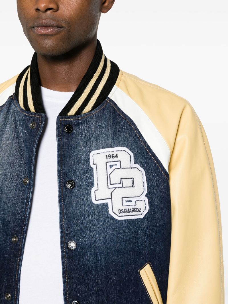 Blue Street College Panelled Bomber Jacket