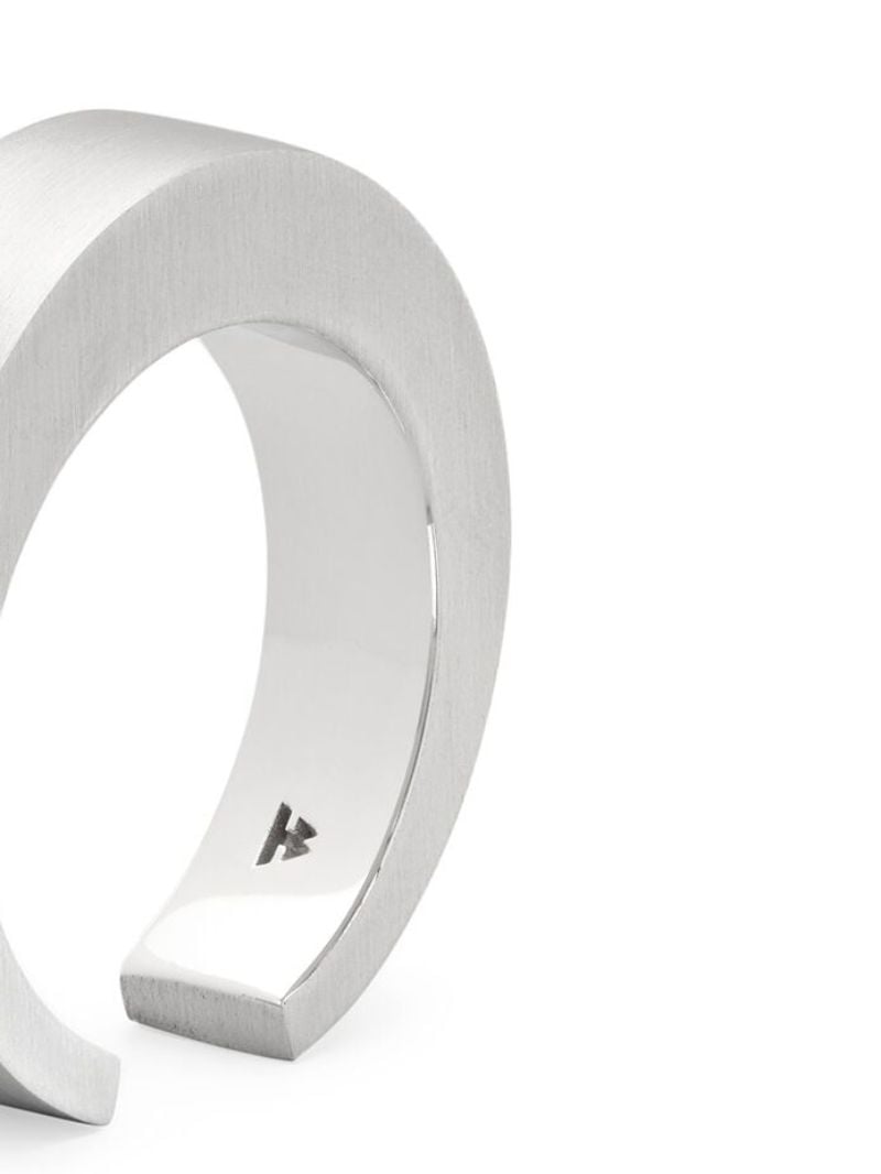 White Rhodium Plated Split Ring