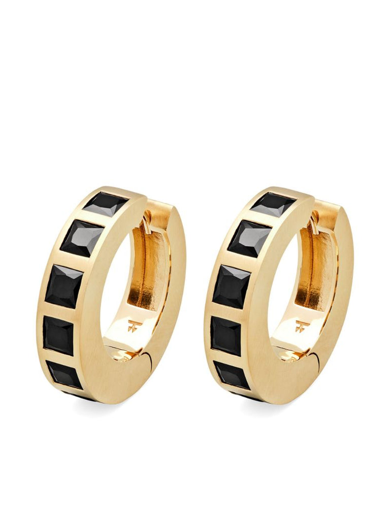 Onyx Hoop Earrings