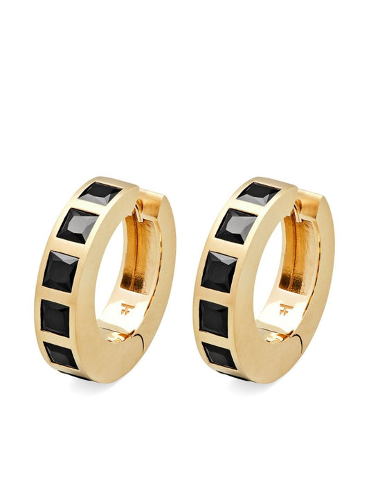 Onyx Hoop Earrings