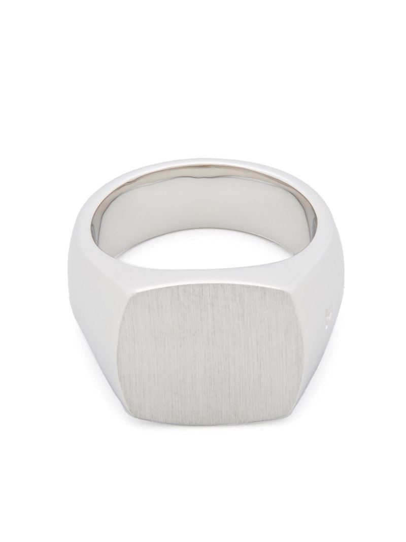 Sterling Silver Cushion Satin Ring