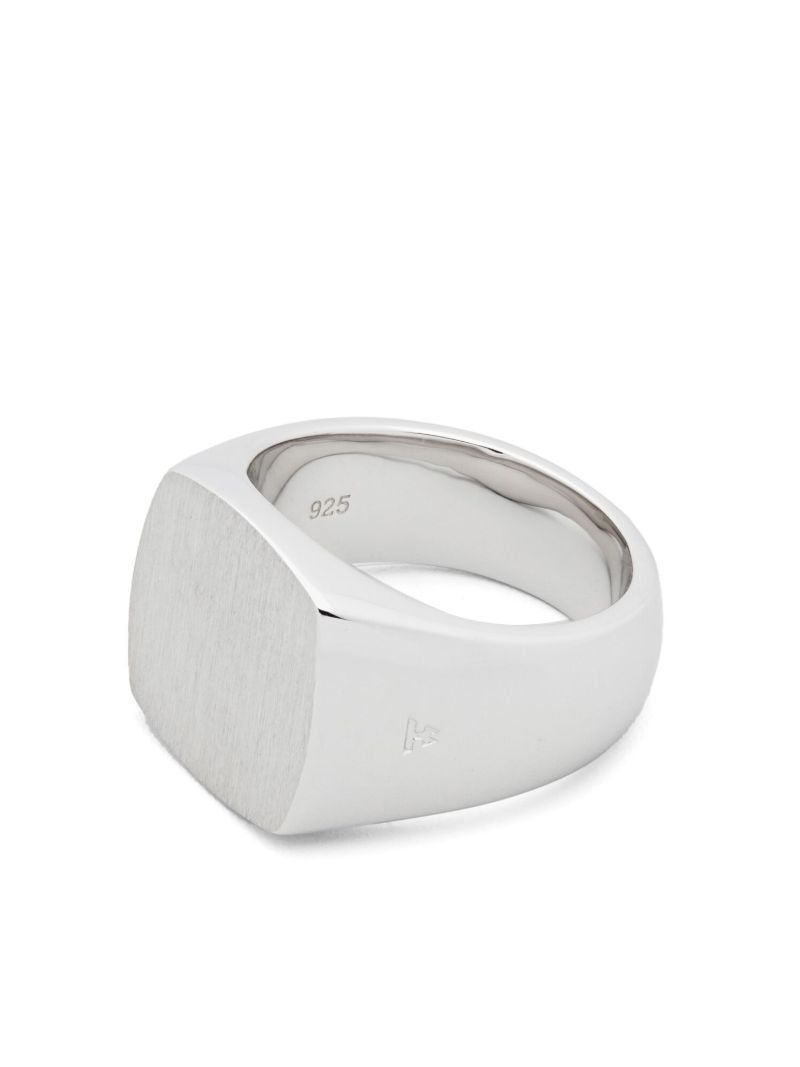 Sterling Silver Cushion Satin Ring