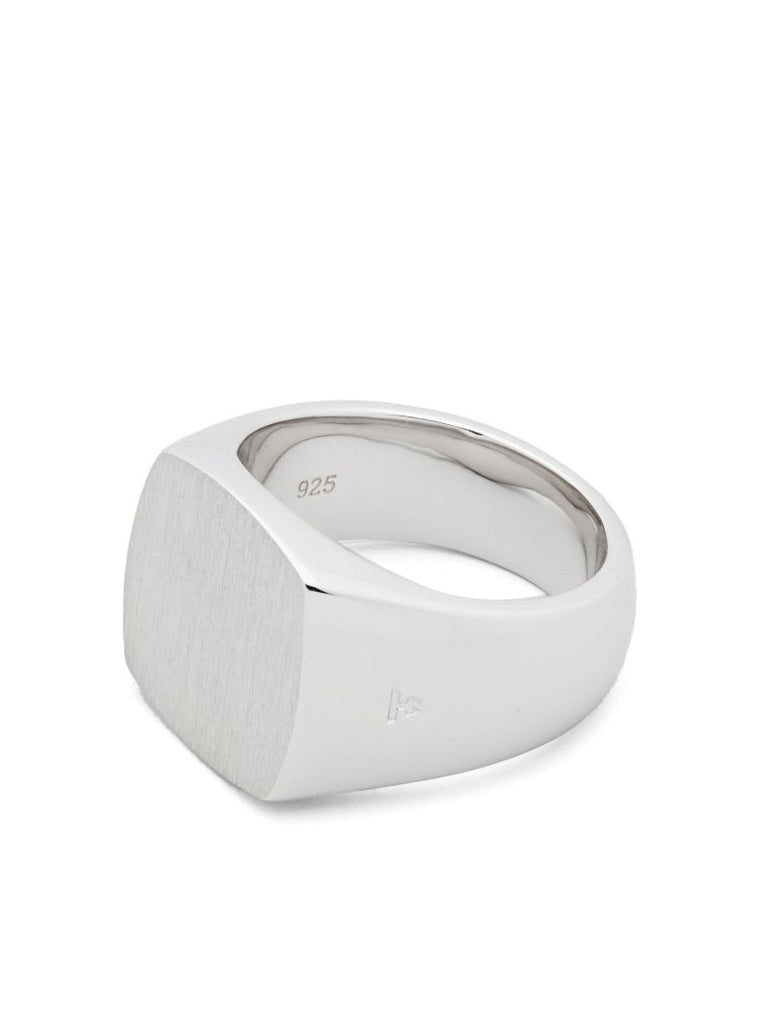Sterling Silver Cushion Satin Ring