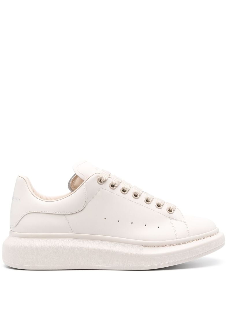 Neutral Oversized Leather Sneakers