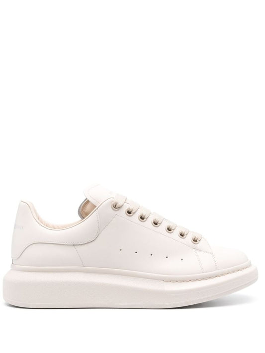 Neutral Oversized Leather Sneakers