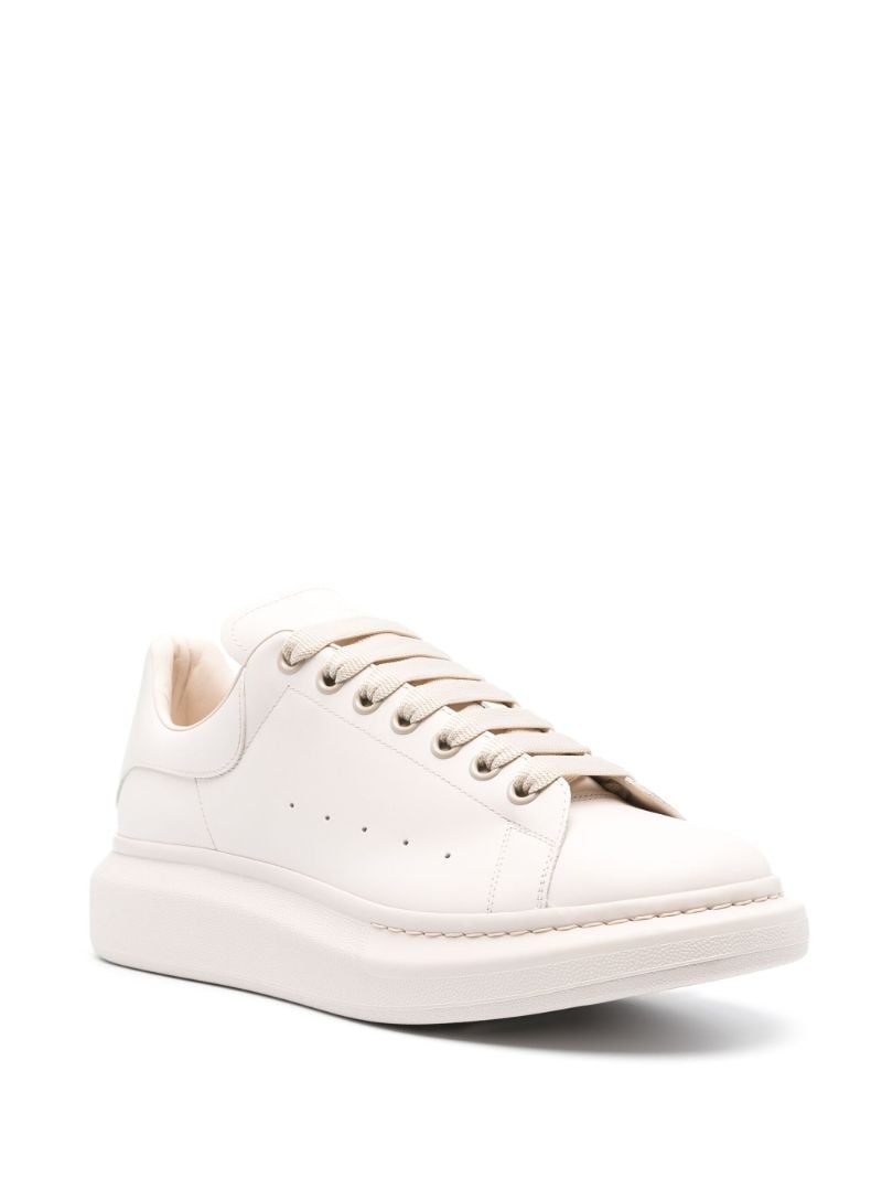 Neutral Oversized Leather Sneakers