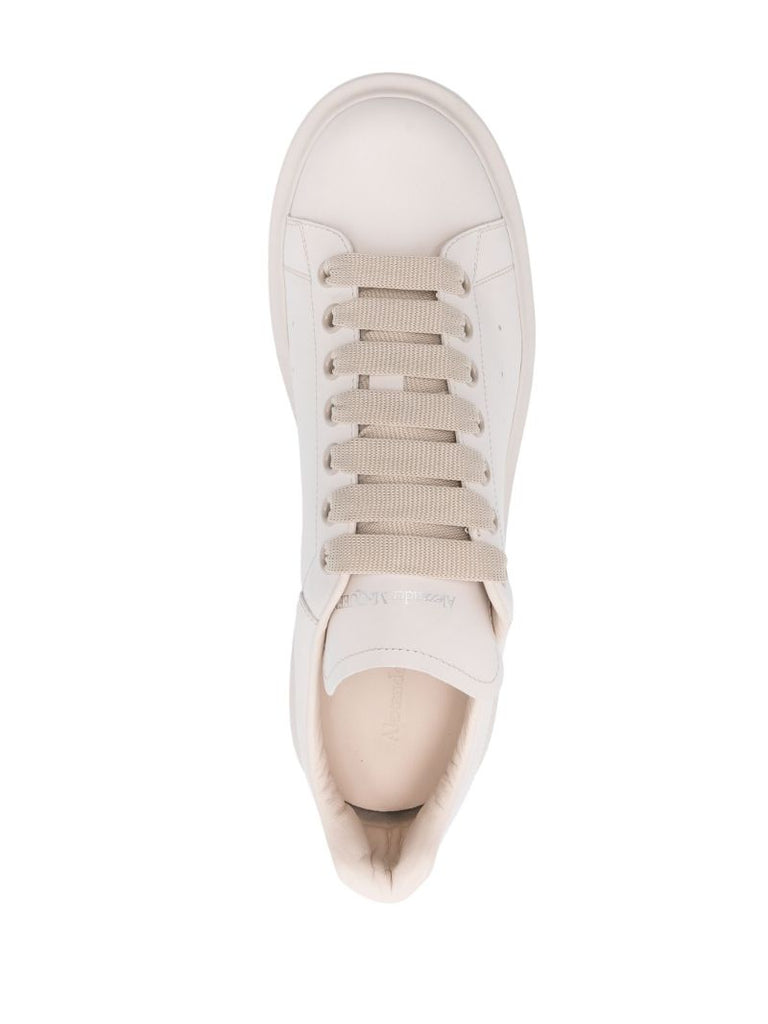 Neutral Oversized Leather Sneakers
