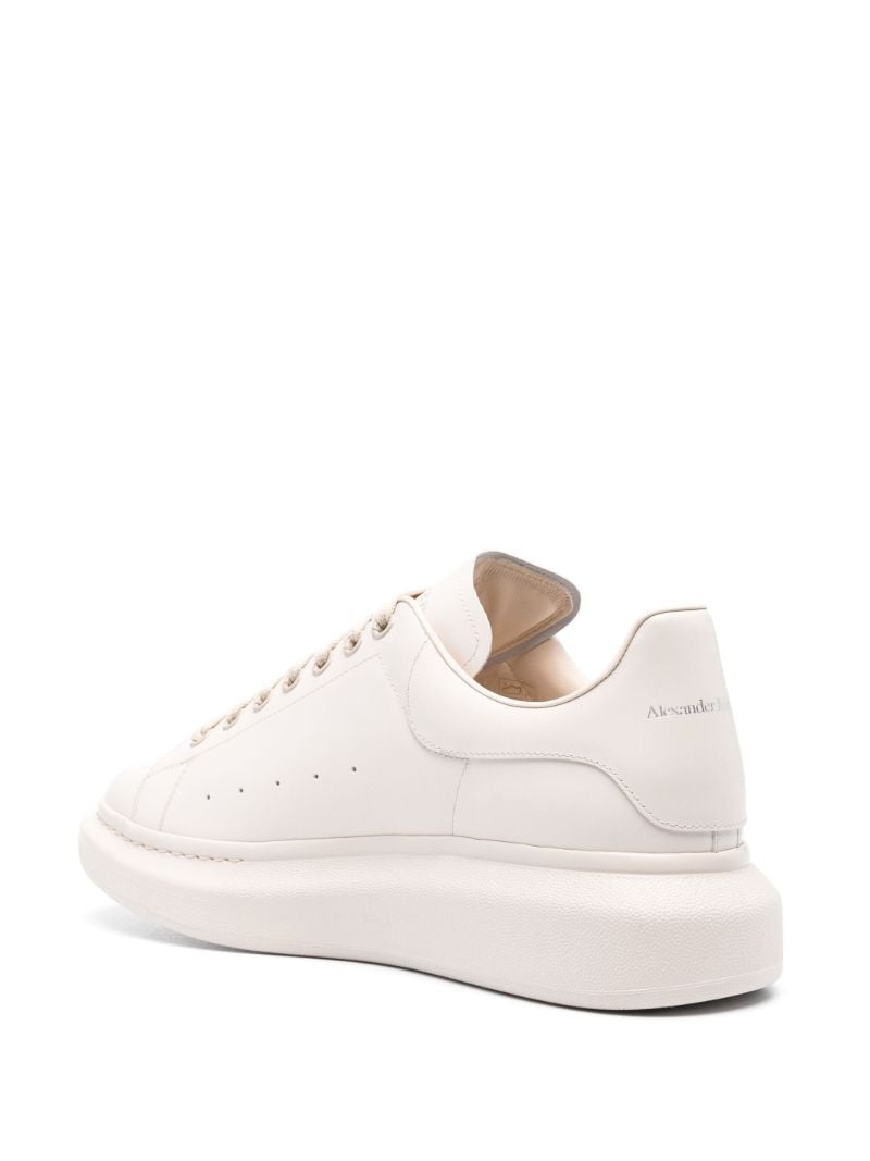 Neutral Oversized Leather Sneakers