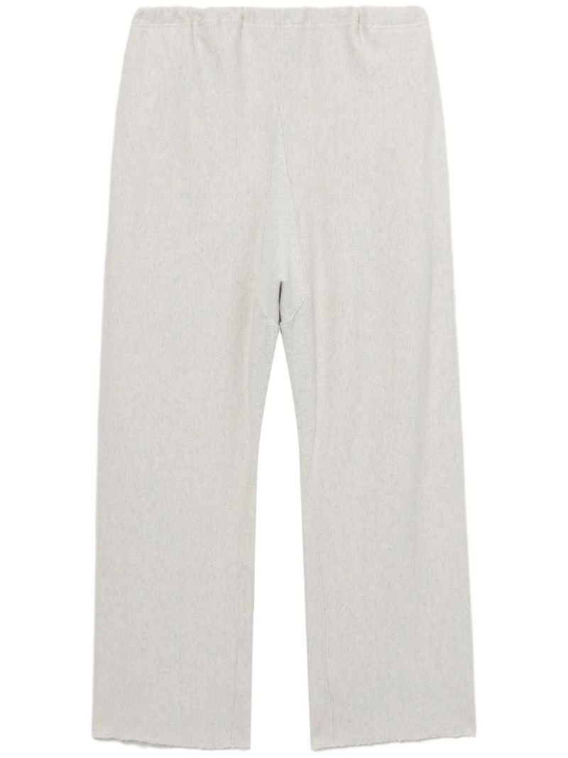 Grey Straight-leg Cotton Track Pants