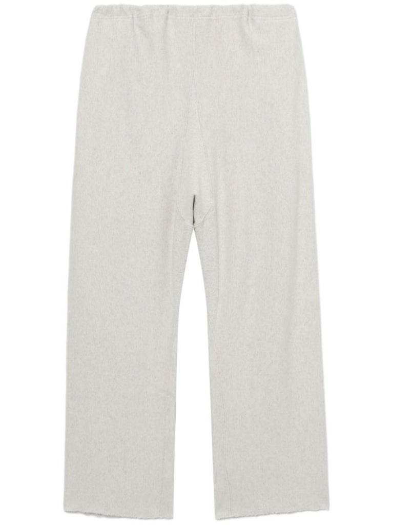 Grey Straight-leg Cotton Track Pants