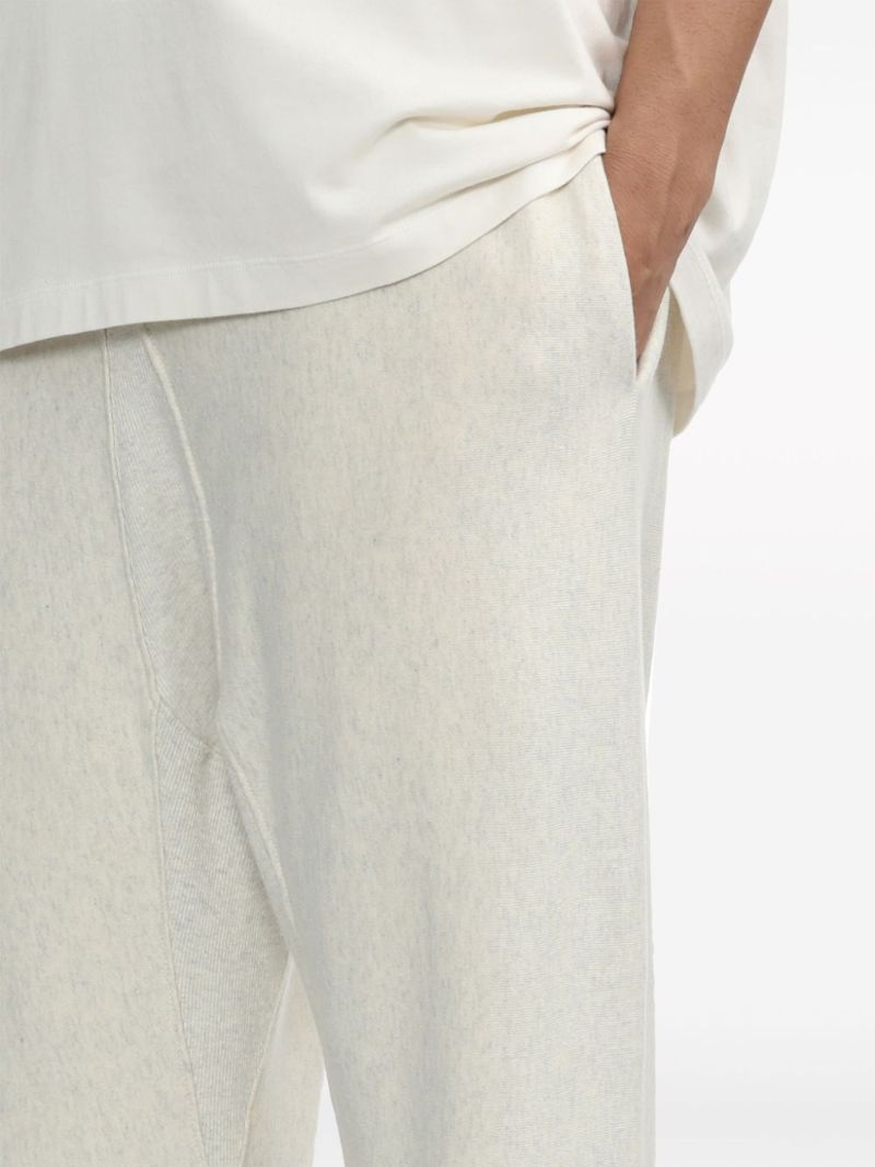 Grey Straight-leg Cotton Track Pants