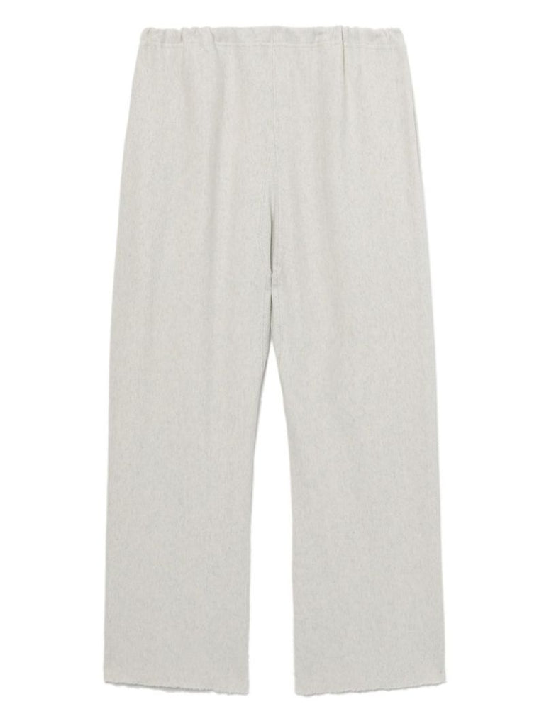 Grey Straight-leg Cotton Track Pants