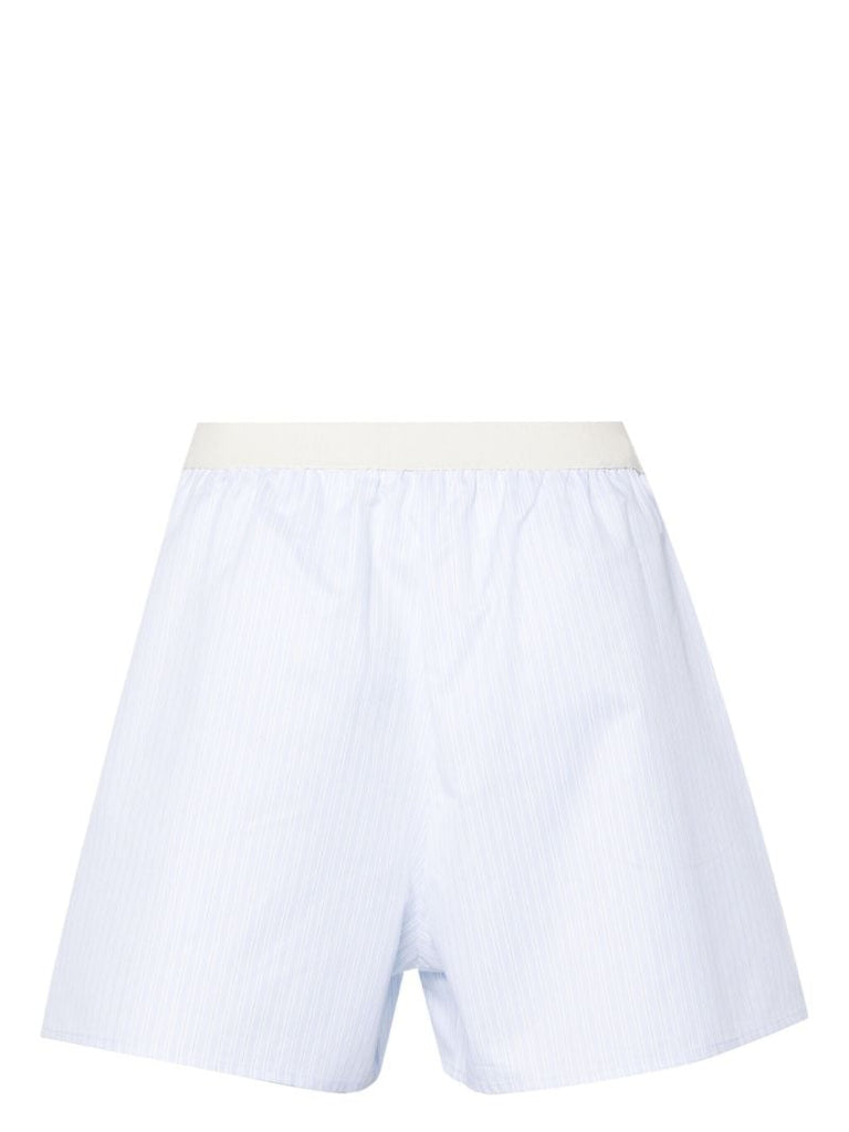 Blue Striped Cotton Boxer Shorts