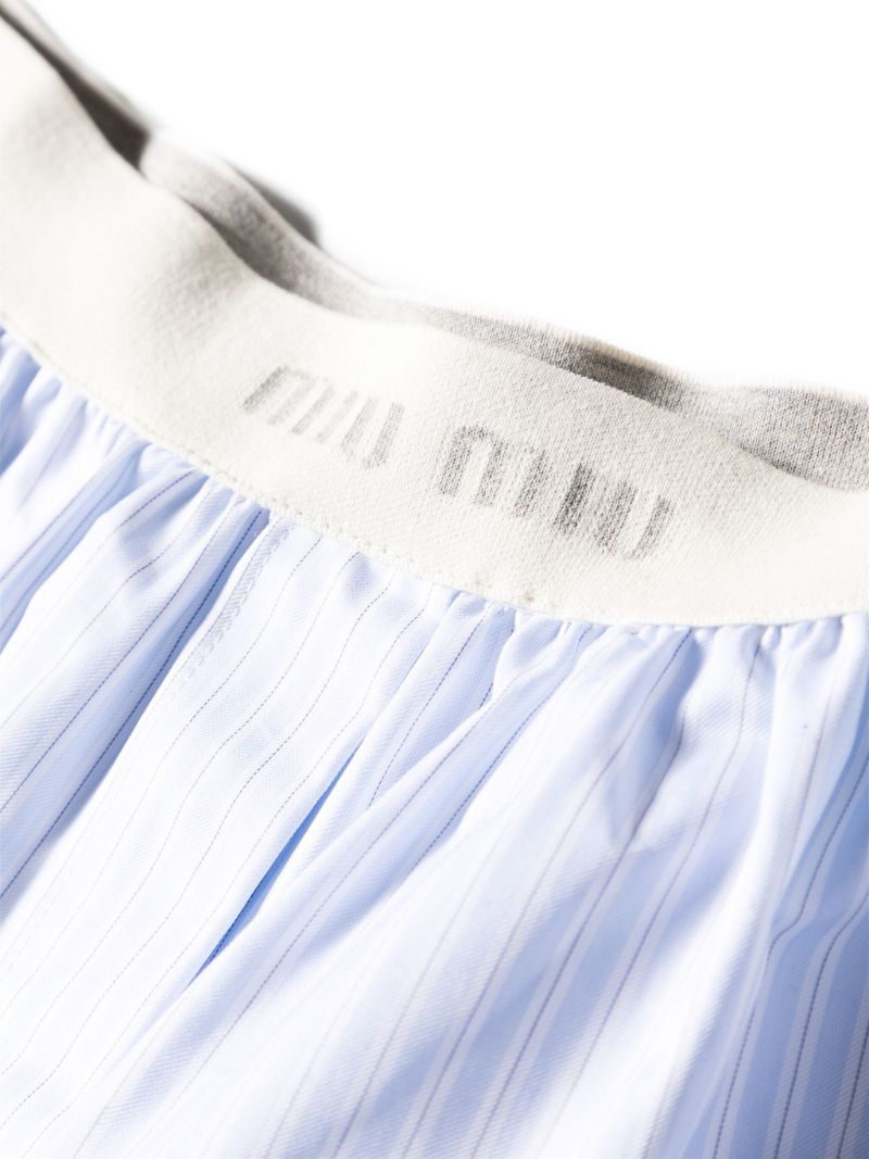 Blue Striped Cotton Boxer Shorts