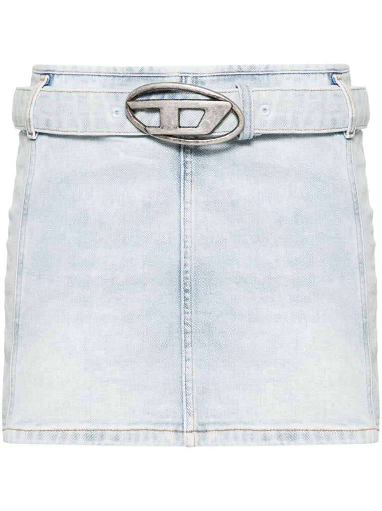 Blue De-flip-s Denim Mini Skirt