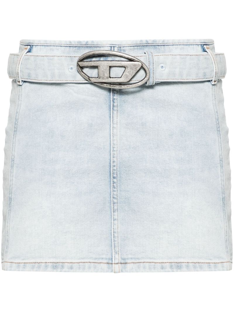 Blue De-flip-s Denim Mini Skirt