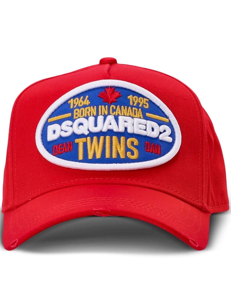 Red Logo Applique Cotton Cap