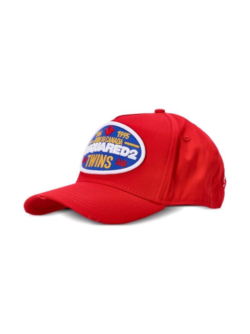 Red Logo Applique Cotton Cap