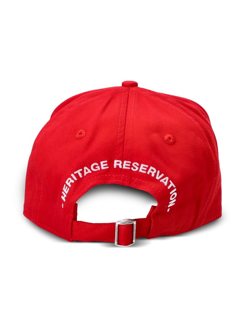 Red Logo Applique Cotton Cap