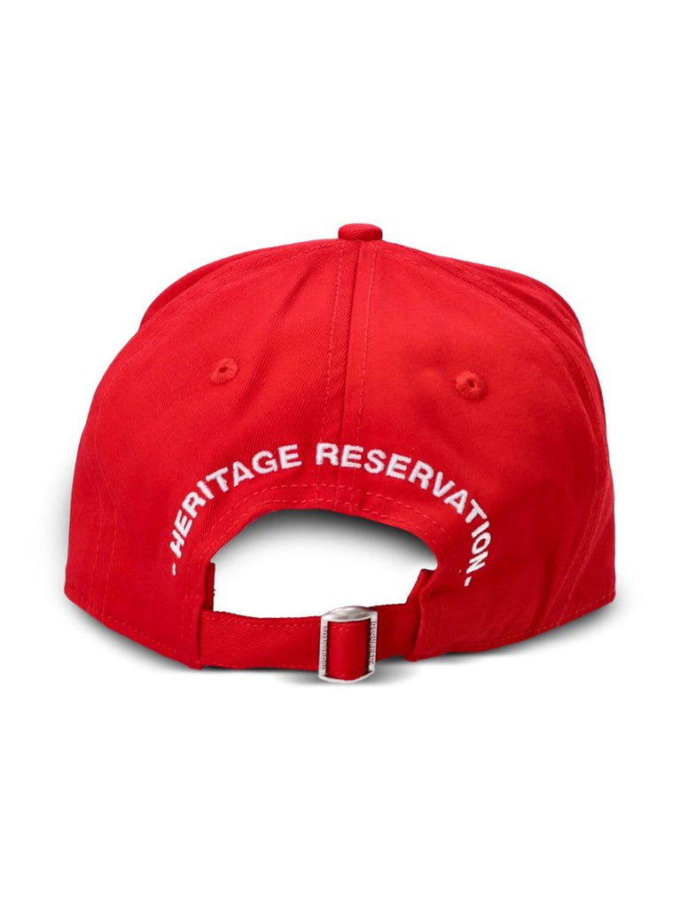 Red Logo Applique Cotton Cap